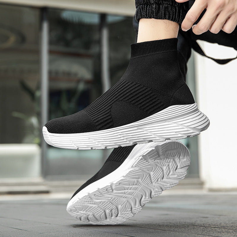 Damen nan nahtloser Strick-Freizeitsneaker mit sockenkragen und stoßdämpfender Profilsohle Echo Archiv