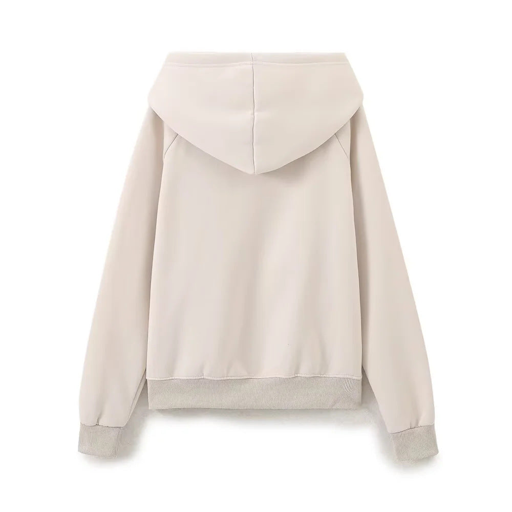 Damen nan lässiger Kapuzenpullover mit Kängurutasche Raglanärmeln und angerauter Innenseite Echo Archiv