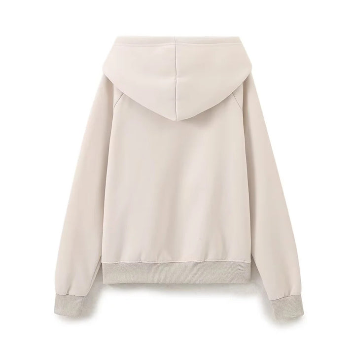 Damen nan lässiger Kapuzenpullover mit Kängurutasche Raglanärmeln und angerauter Innenseite Echo Archiv