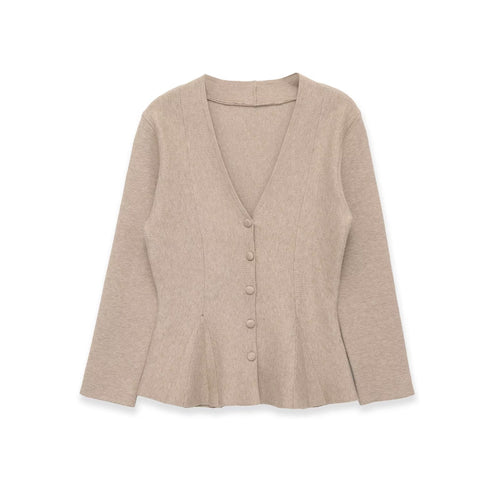 Damen Figurformende Strickjacke mit V-Ausschnitt und Taillenbetonung Echo Archiv