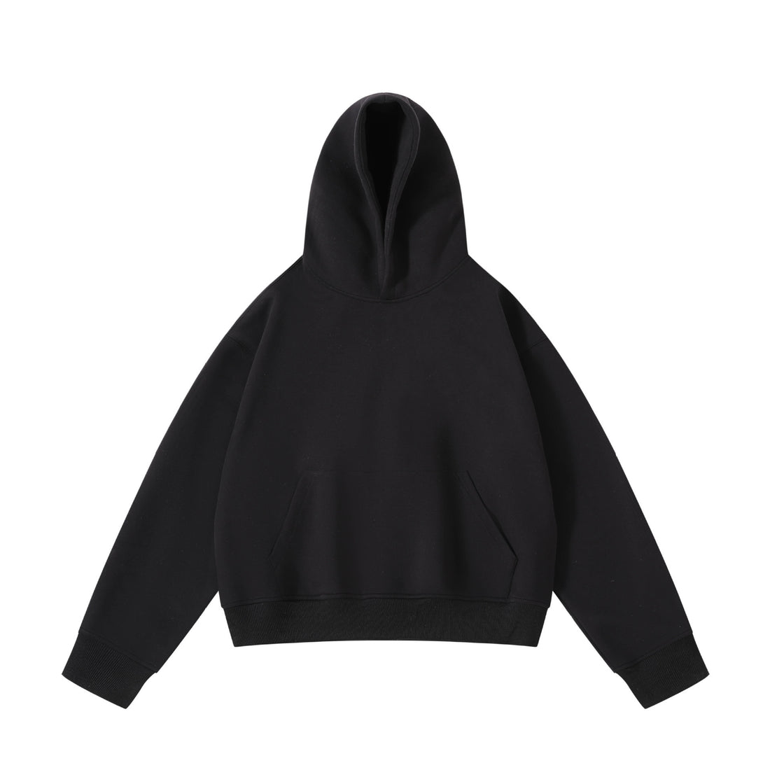 Unisex schwerer Oversize-Kapuzenpullover mit doppellagiger Kapuze Kängurutasche und breitem Rippbund – Auréline