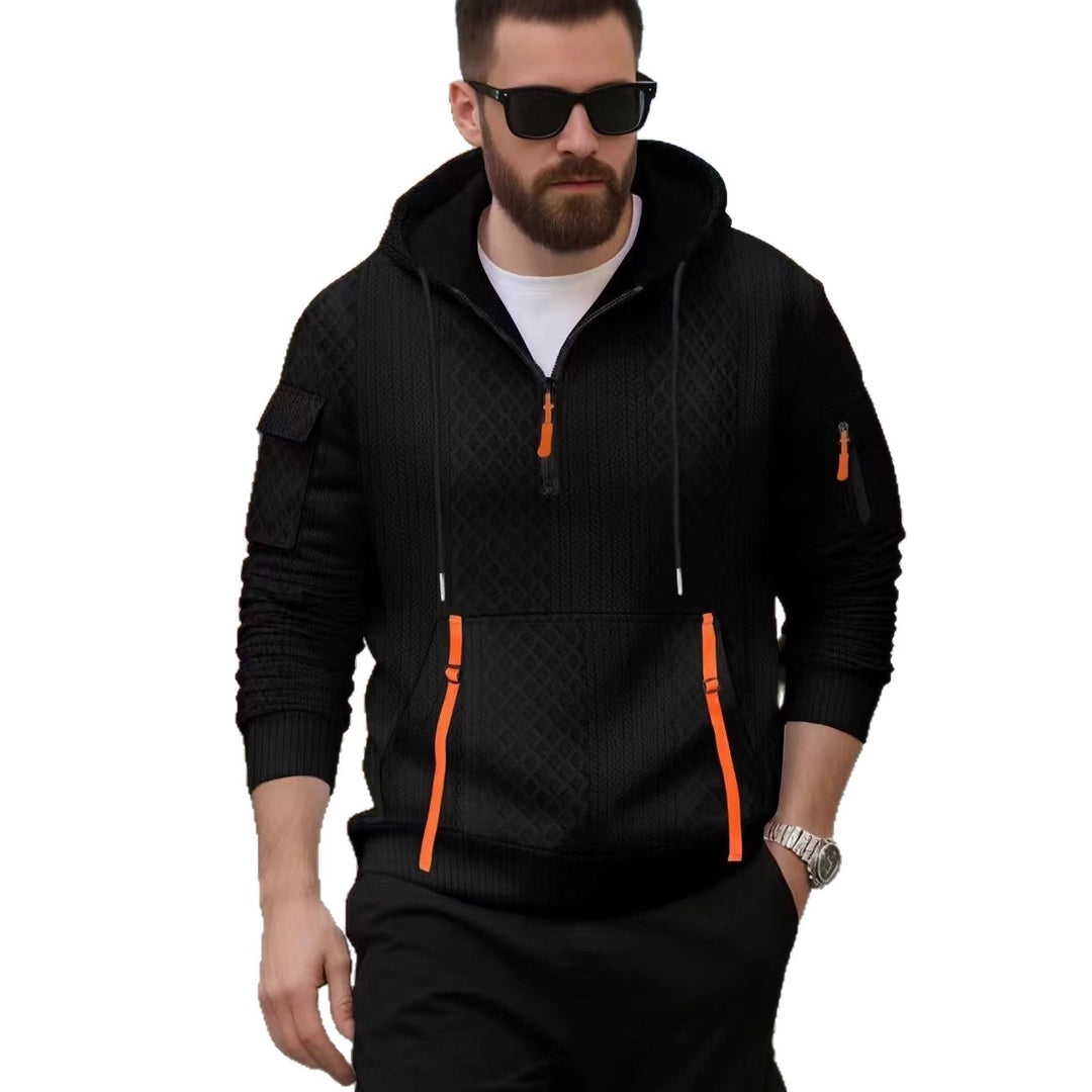 Herren sportlicher Kapuzenpullover mit innovativem Strukturdesign Echoarchiv