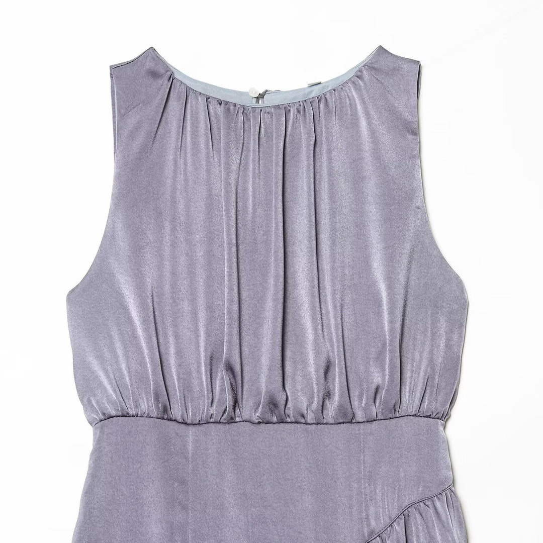 Damen elegantes Maxikleid mit fließendem Rock und raffiniertem Faltenwurf Echo Archiv