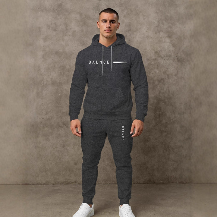 Herren Sportliches Jogginganzug-Set mit Kapuze und praktischen Taschen Echoarchiv