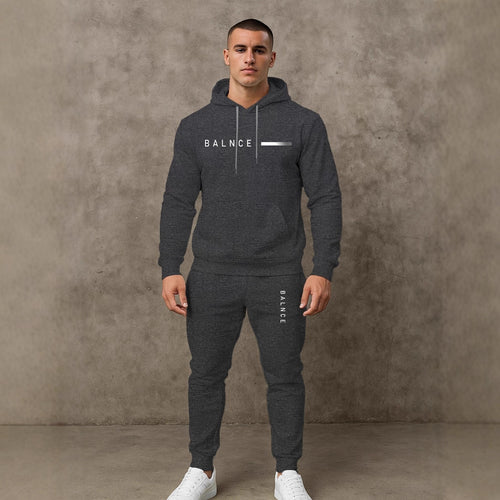 Herren Sportliches Jogginganzug-Set mit Kapuze und praktischen Taschen Echoarchiv