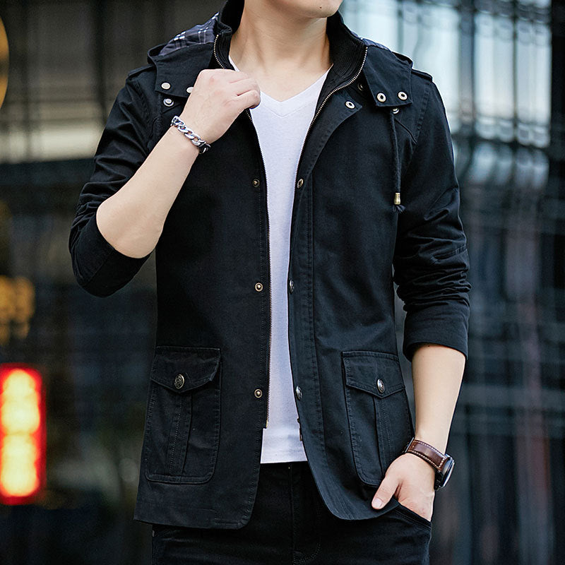 Herren Robuste Parkajacke mit verstellbarer Kapuze Echo Archiv