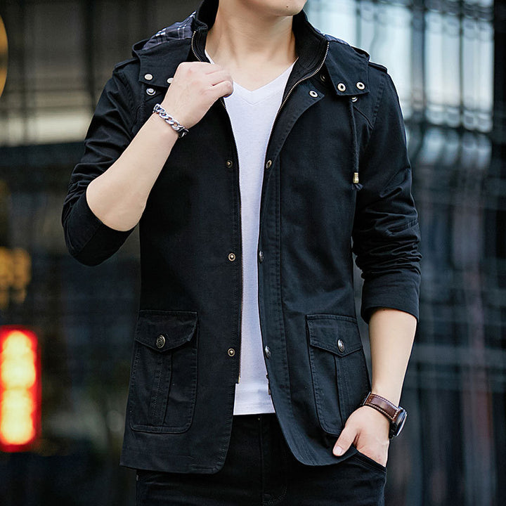 Herren Robuste Parkajacke mit verstellbarer Kapuze Echo Archiv