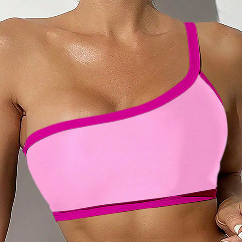 Damen Einteiliger Bikini mit asymmetrischem Schnitt und breitem Bund Echo Archiv
