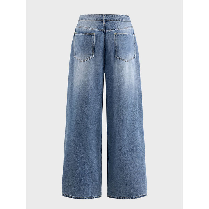 Damen Weite Denim-Hosen Echoarchiv