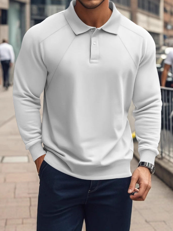 Herren modisches Polohemd mit langem Arm und sportlichem Schnitt Echoarchiv
