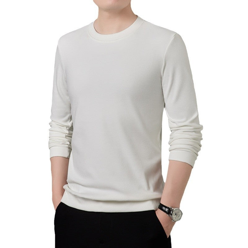 Herren Feiner Rundhals-Pullover aus leichtem Stretch-Strick mit schmaler Silhouette Echo Archiv