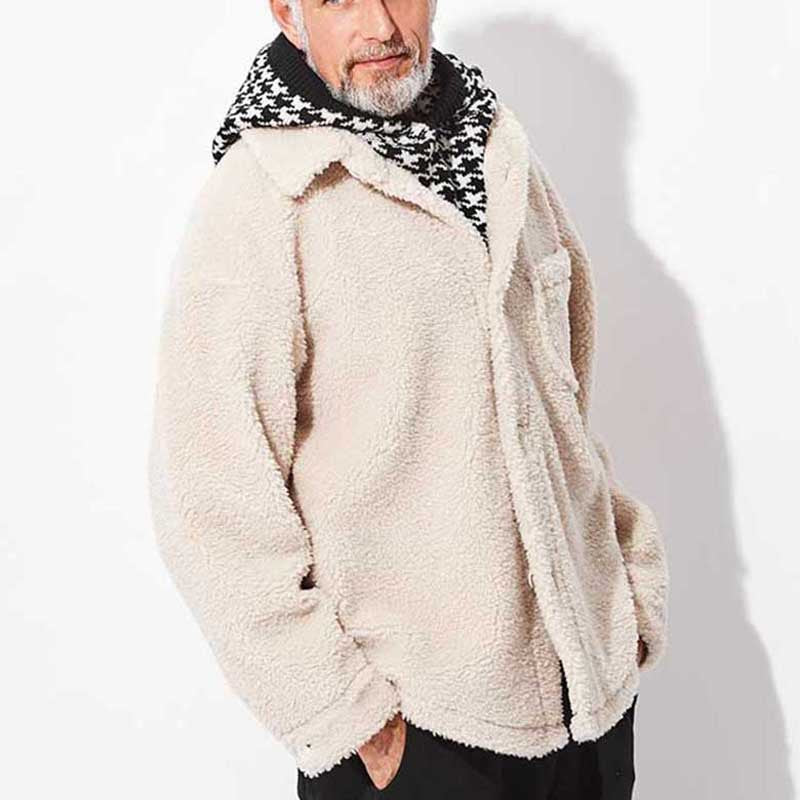 Herren kuschelige Fleecejacke mit praktischem Taschen-Design Echoarchiv