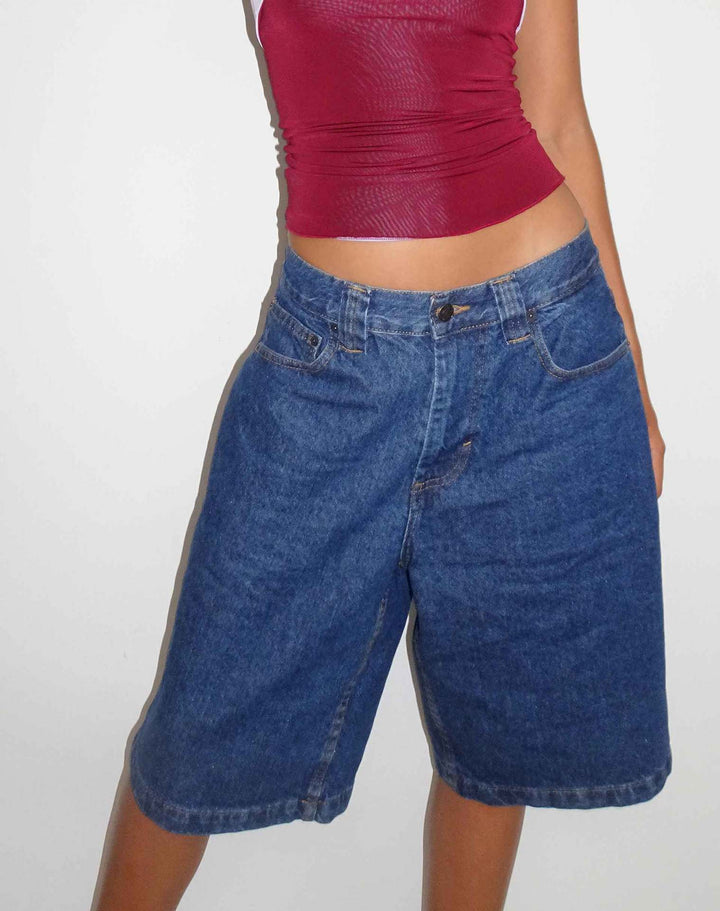 Damen lässige Denim-Shorts mit weitem Schnitt und hohen Seitentaschen Echo Archiv