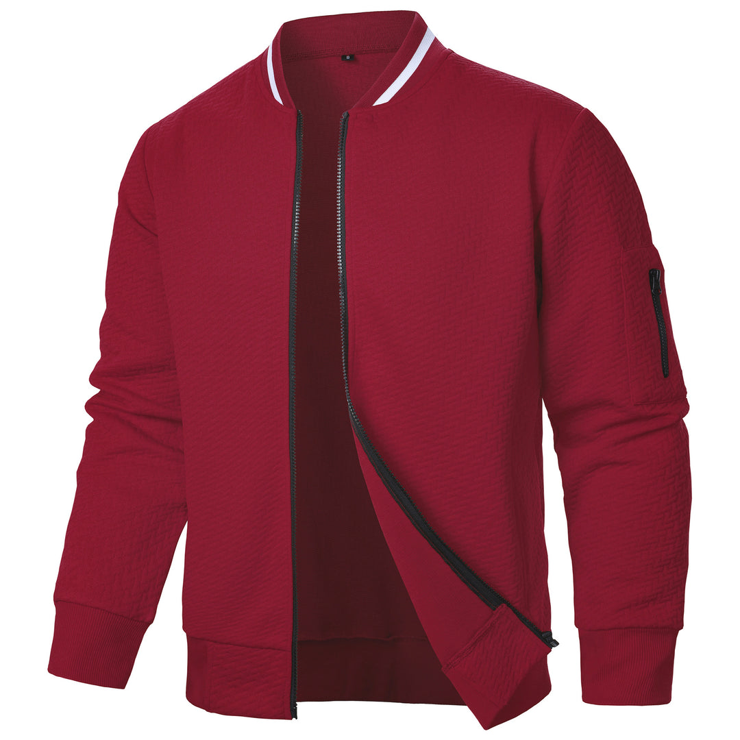 Herren modische Bomberjacke mit strukturiertem Design und funktionalen Taschen Echoarchiv