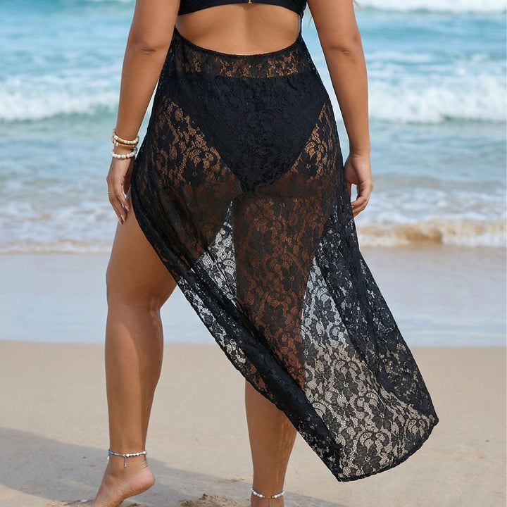 Damen Transparentes Spitzenstrandkleid Echo Archiv