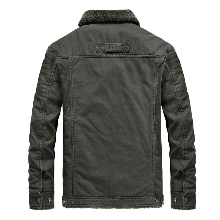 Herren Robust verarbeitete Canvas-Blousonjacke mit vollem Sherpa-Innenfutter und Utility-Taschen Echo Archiv