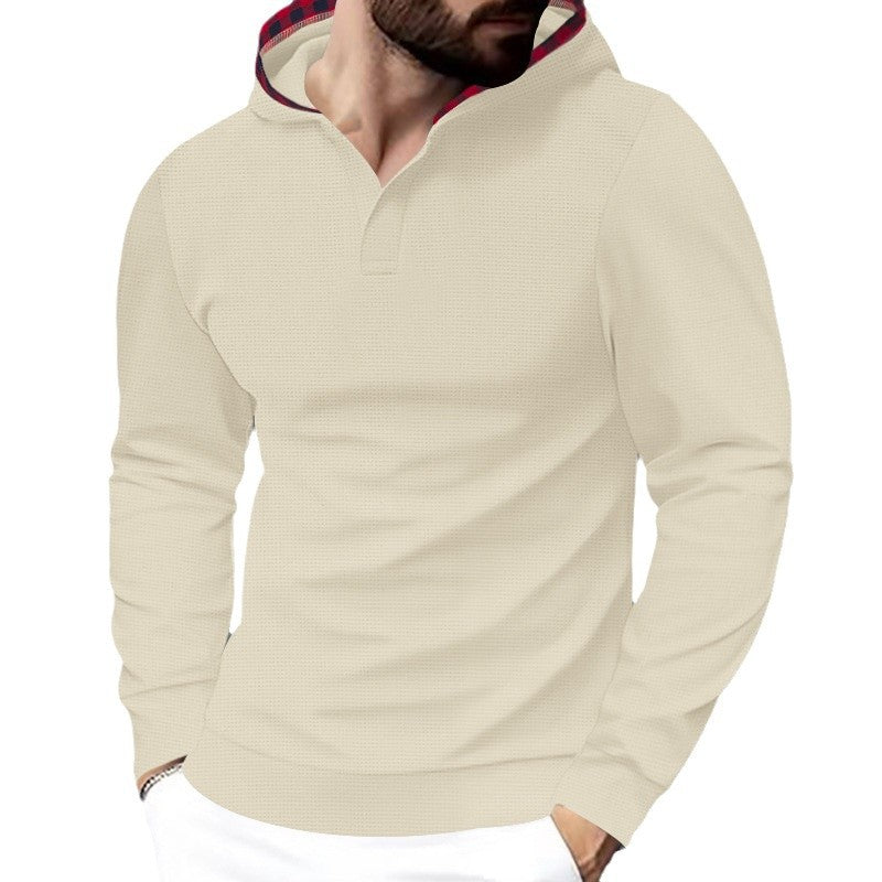 Herren Langarm-Hoodie mit modernem Schnitt und kontrastierender Kapuze Echoarchiv