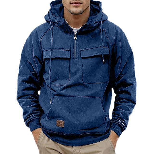 Herren modische Kapuzenjacke mit praktischen Taschen Echoarchiv
