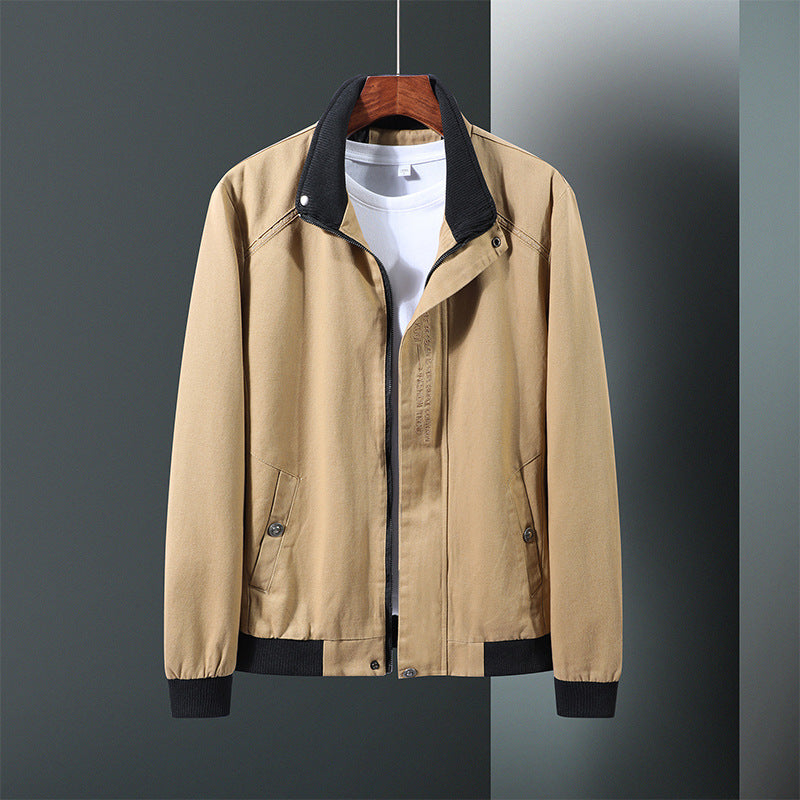 Herren moderne Übergangsjacke mit Stehkragen und praktischen Taschen Echoarchiv