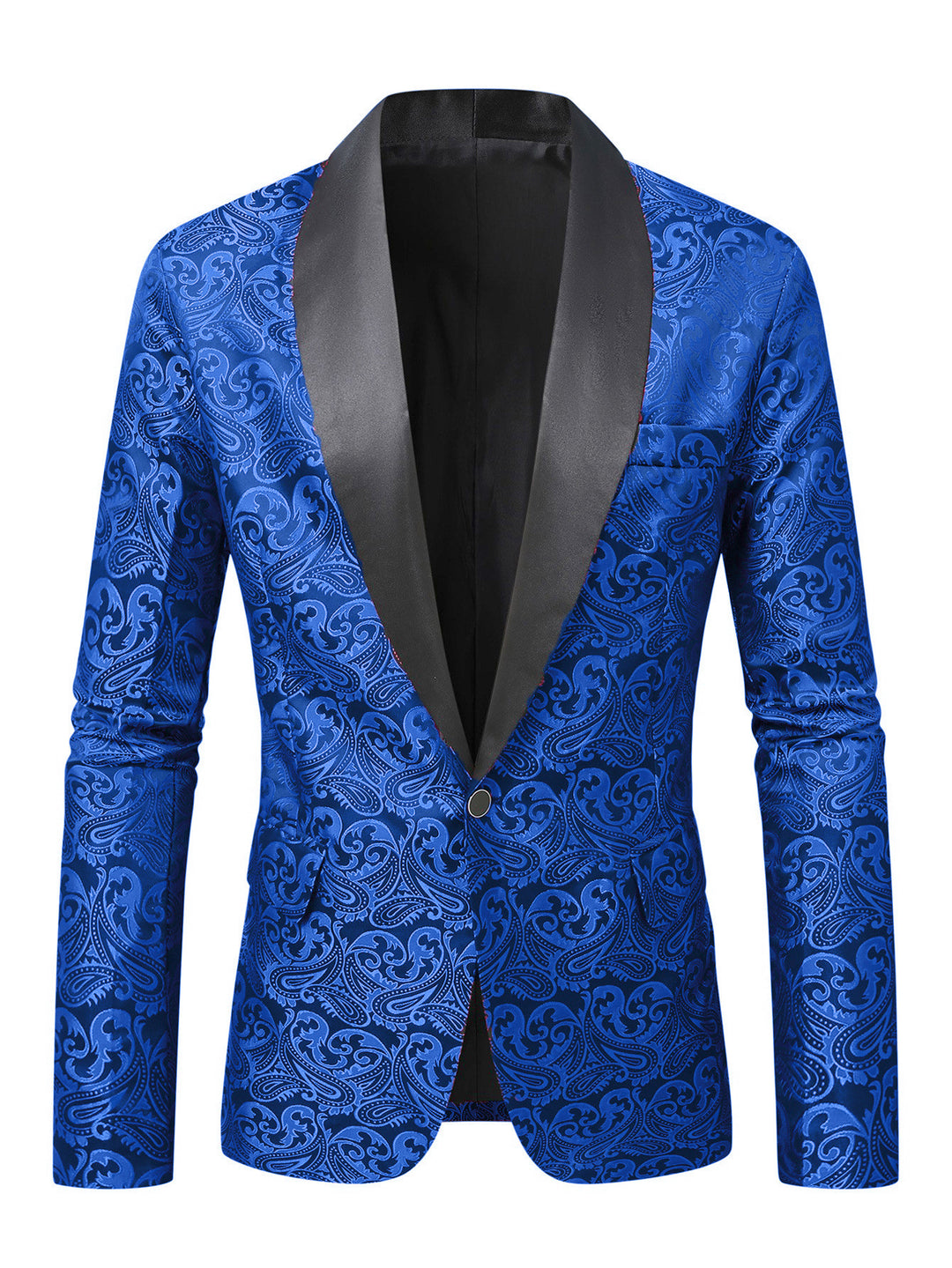 Herren eleganter Pailletten-Blazer mit Paisley-Muster Echoarchiv