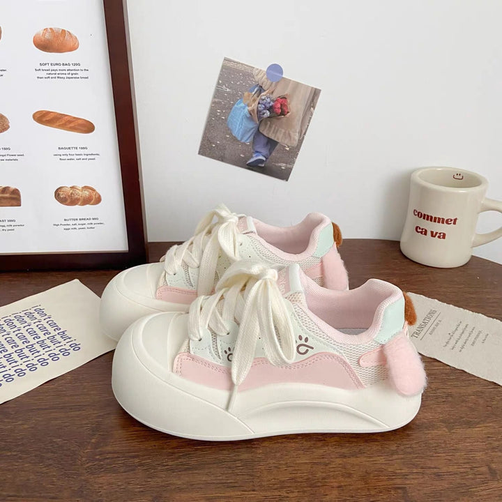 Damen Trendy Sneakers mit süßen Dekorationen und komfortabler Dämpfung Echo Archiv