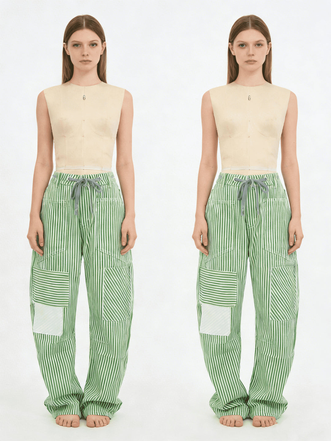 Damen weite Cargo-Hose mit praktischen Taschen und einzigartigem Design Echo Archiv