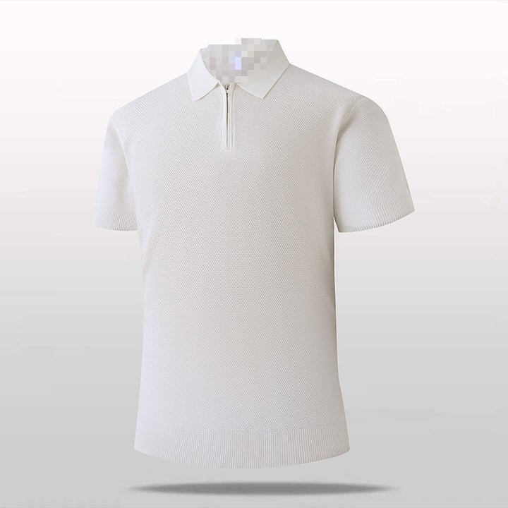 Herren Kurzarm Poloshirt mit Reißverschluss Echo Archiv