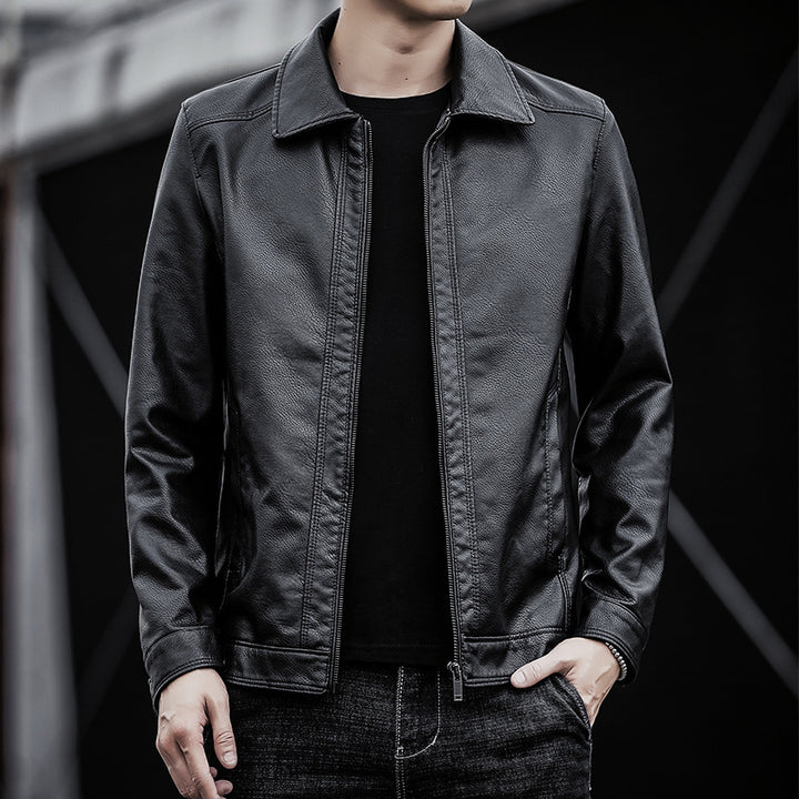 Herren Lässige Kunstlederjacke Echo Archiv