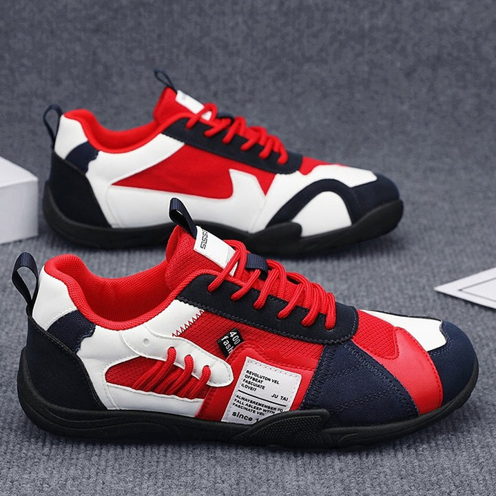Herren sportiver Retro-Mesh-Ledermix Sneaker mit verstärkter Zehenkappe und griffiger Trailsohle – Norré