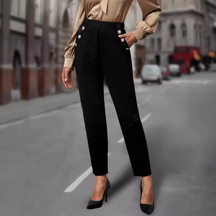 Damen Elegante und figurbetonte Hochbundhose Echo Archiv