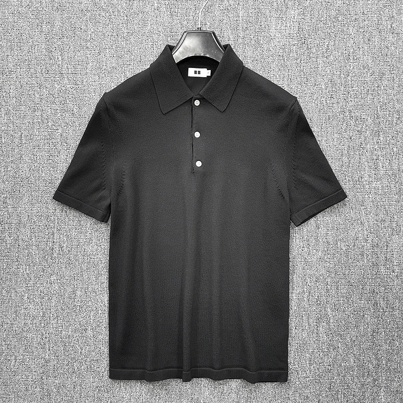 Herren Feinstrick Polohemd mit Kurzarm und feiner Knopfleiste Echo Archiv
