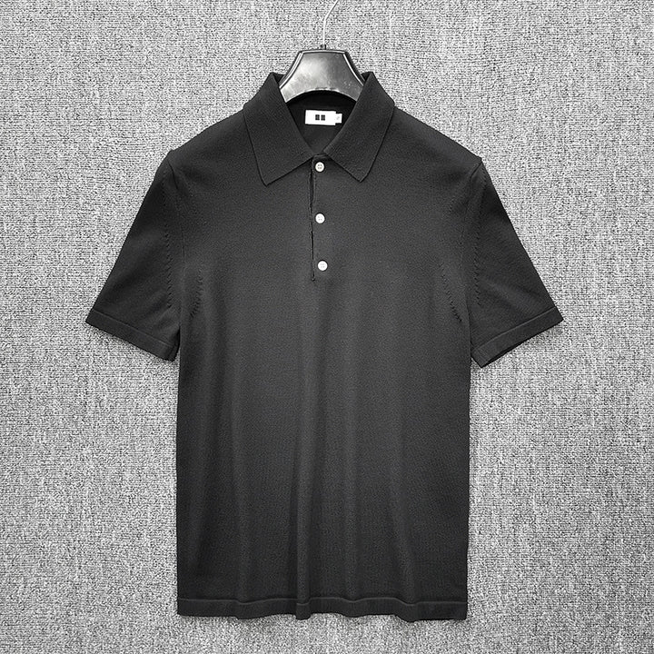 Herren Feinstrick Polohemd mit Kurzarm und feiner Knopfleiste Echo Archiv