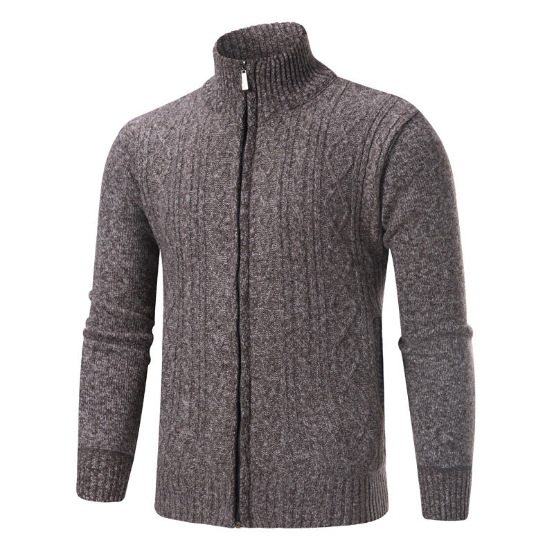 Herren modischer Strickpullover mit Stehkragen Echoarchiv
