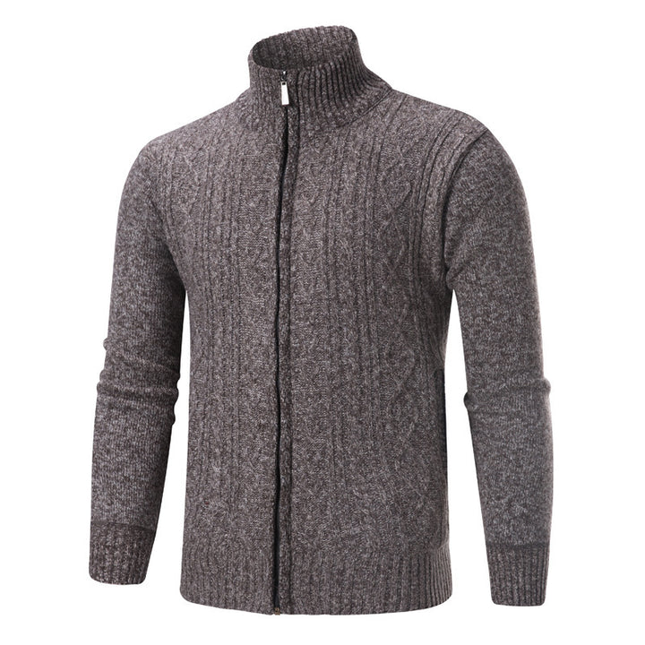 Herren modischer Strickpullover mit Stehkragen Echoarchiv