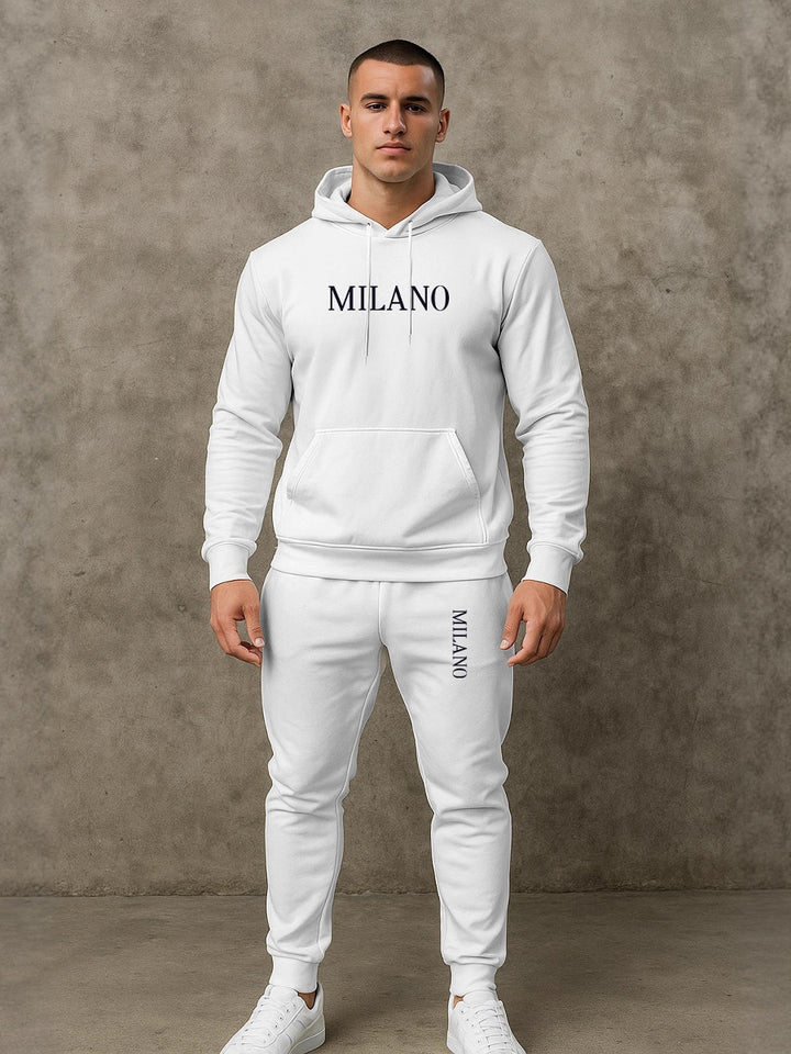 Herren modischer Hoodie und Jogginghose Set Echoarchiv