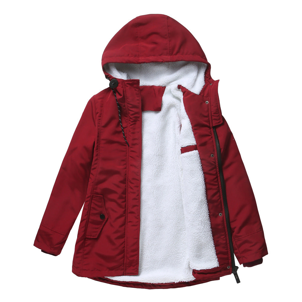 Damen nan gefütterte Winterparka mit Teddyfleece Innenfutter und Kapuze Echo Archiv