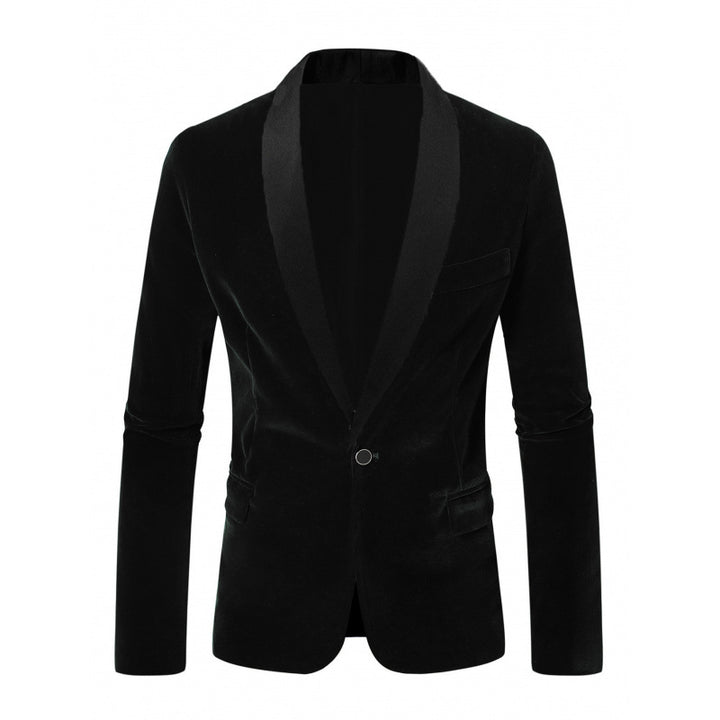 Herren Samt Blazer mit elegantem Revers Echoarchiv