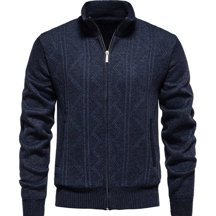 Herren Strickjacke mit hochwertigem Zipper und strukturiertem Design Echoarchiv