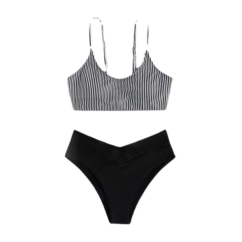 Damen Bikiniset mit raffiniertem Trägerdesign und hoch tailliertem Höschen Echo Archiv