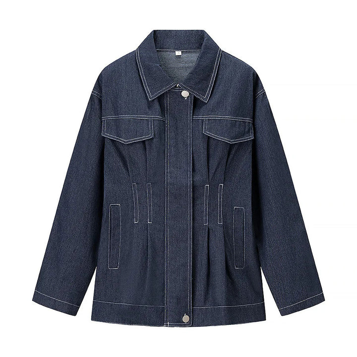 Damen nan Utility-Jeansjacke mit taillierten Abnähern, verdeckter Druckknopfleiste und aufgesetzten Brustklappen Echo Archiv