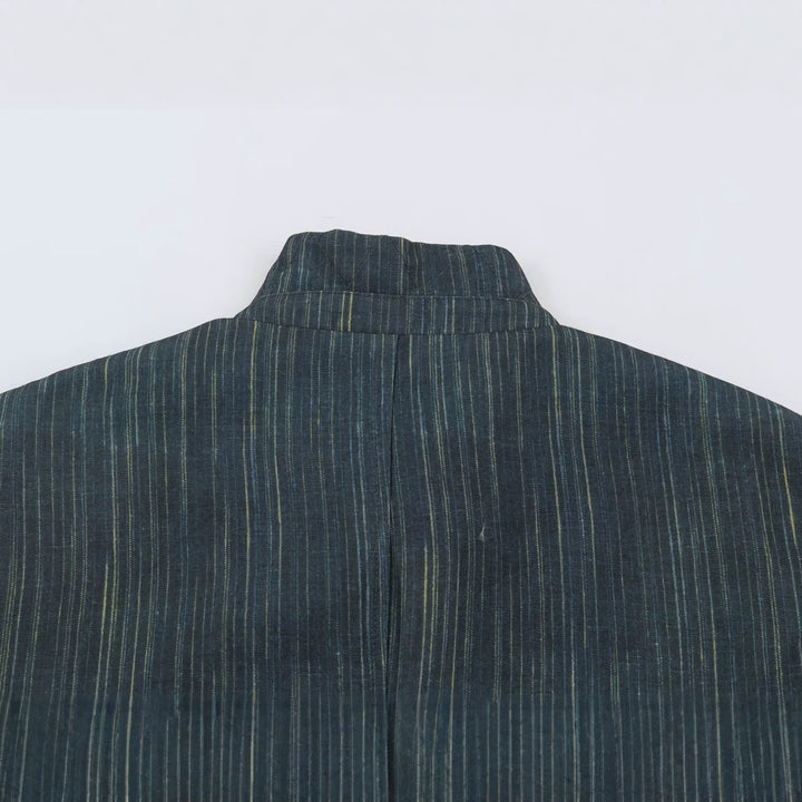Damen Lang geschnittener Blazer mit Stehkragen und aufgesetzten Taschen Echo Archiv
