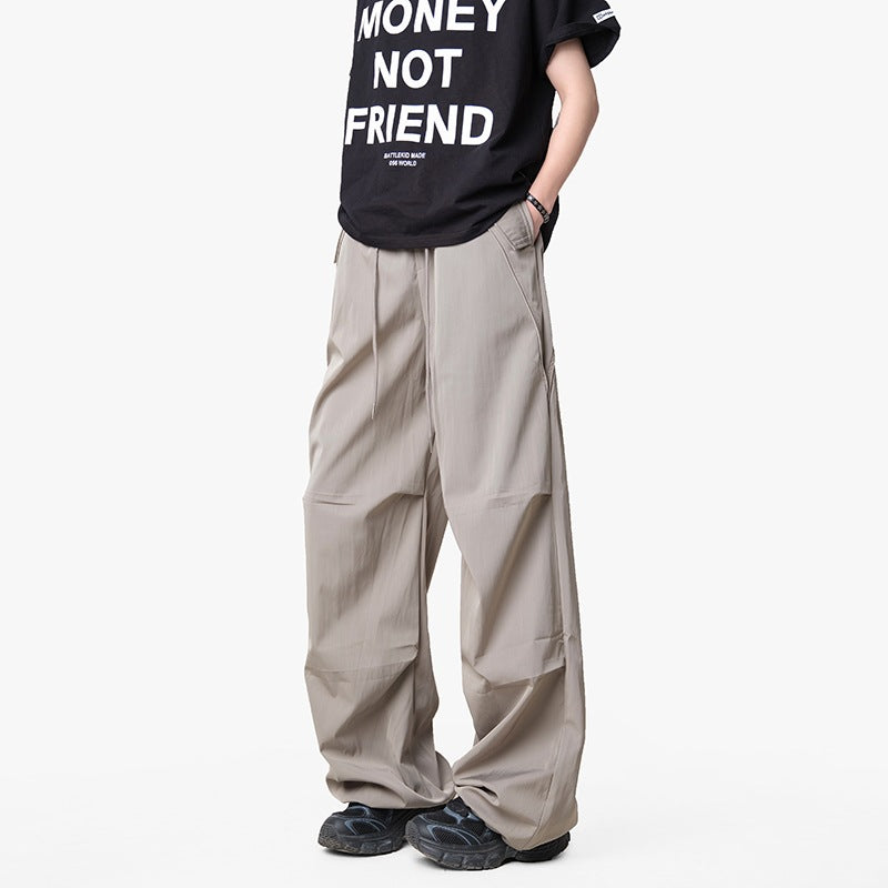 Herren Weite Funktions-Nylonhose mit Tunnelzugbund, Utility-Taschen & Baggy-Silhouette Echoarchiv