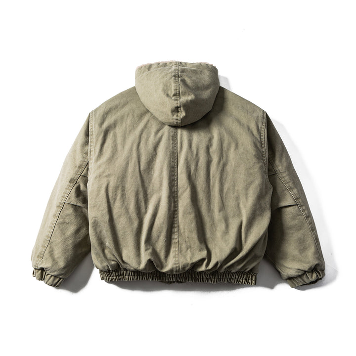 Herren Robuste Kapuzen-Fieldjacke mit Teddyfutter und Utility-Taschen Echoarchiv
