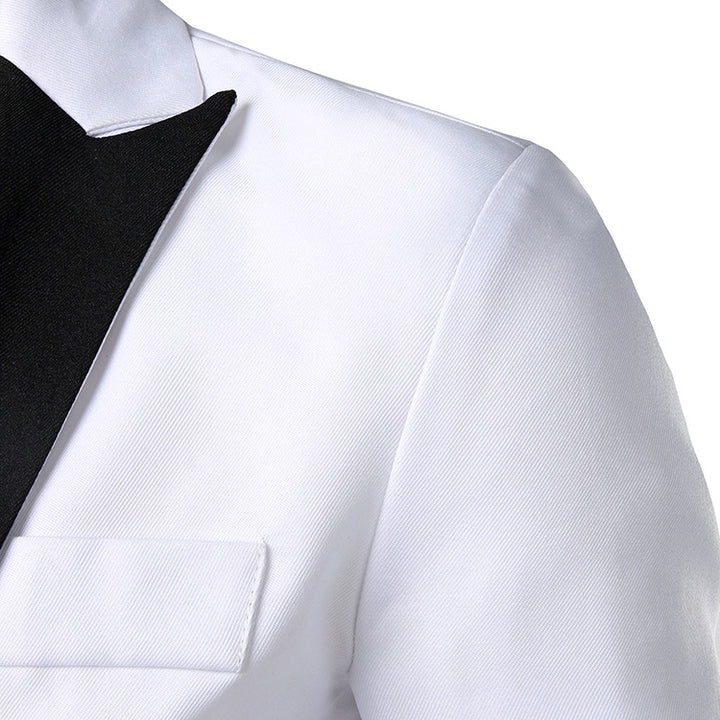 Herren Eleganter Smoking Blazer mit schwarzem Revers Echoarchiv
