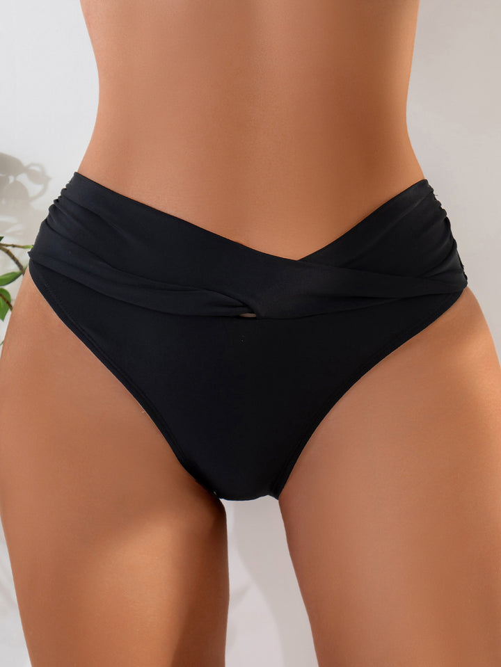 Damen Hochgeschnittene Rüschen-Bikinihose Echo Archiv