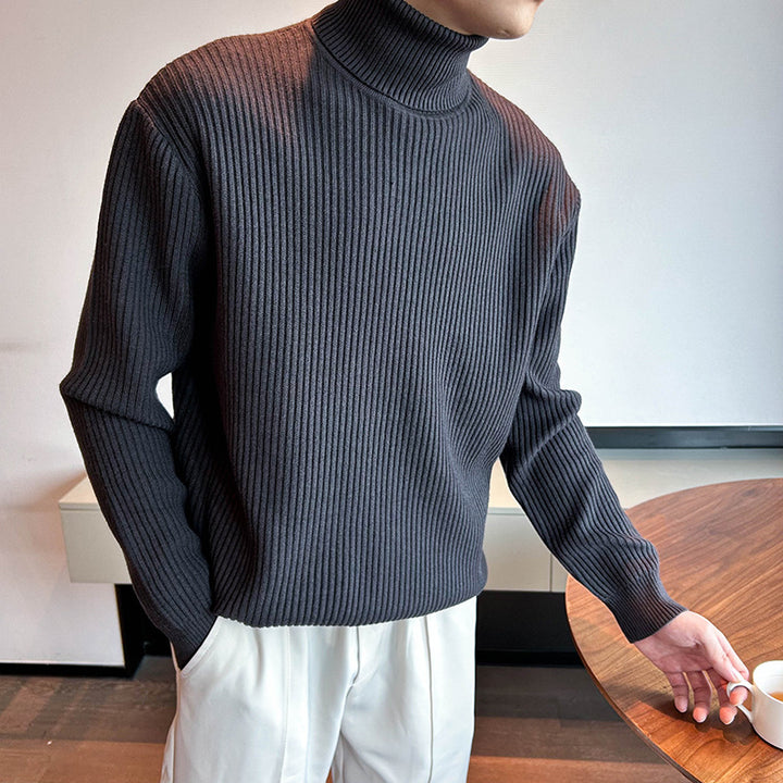 Herren Strickpullover mit hohem Kragen Echo Archive