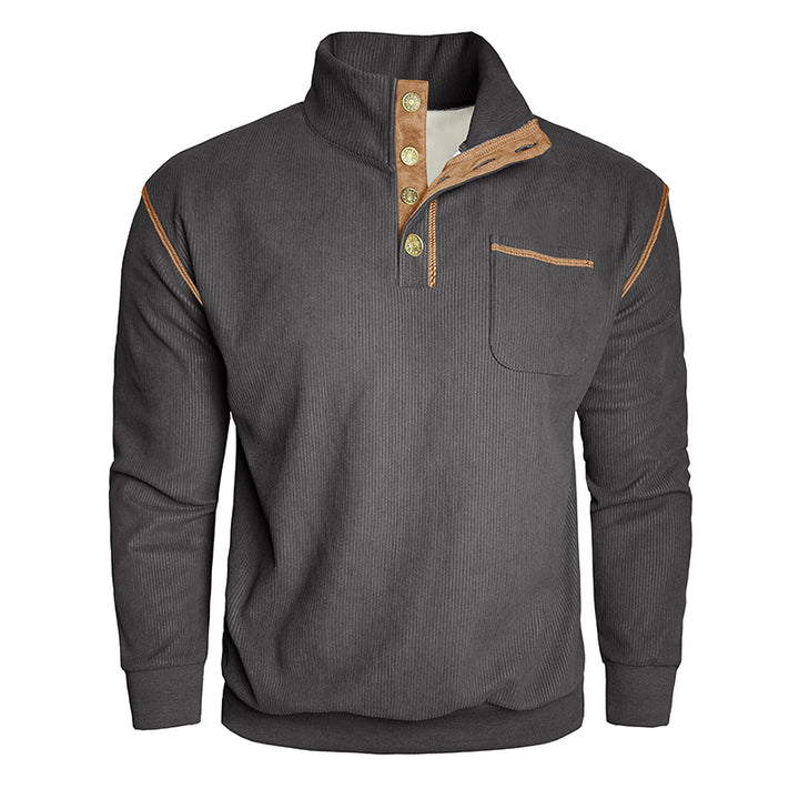 Herren Stepppullover mit modernem Kragen Echoarchiv