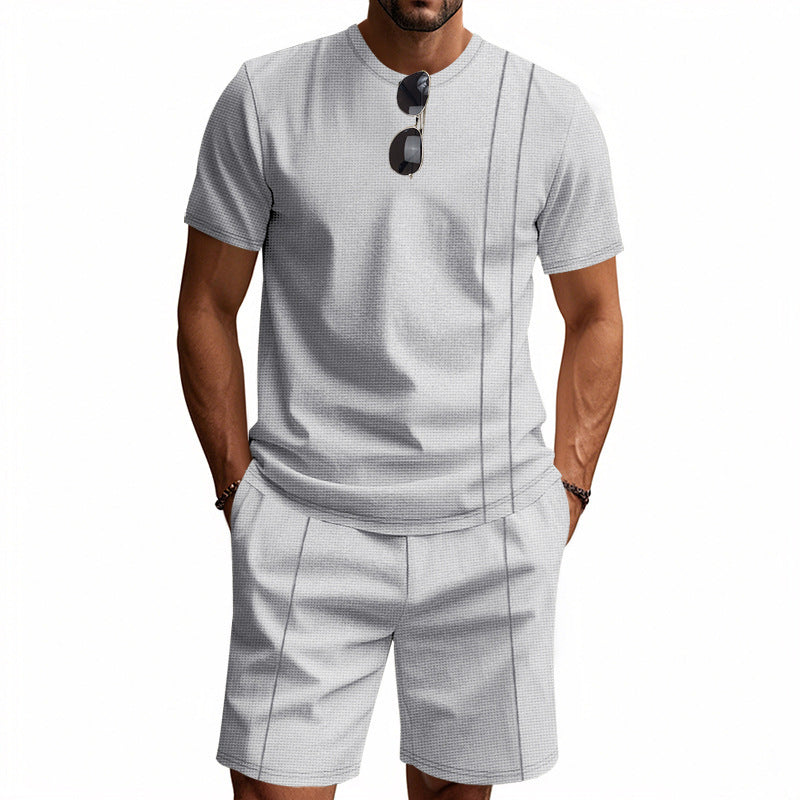 Herren Sportliches Kurzarm- und Shorts-Set aus atmungsaktivem Material Echoarchiv