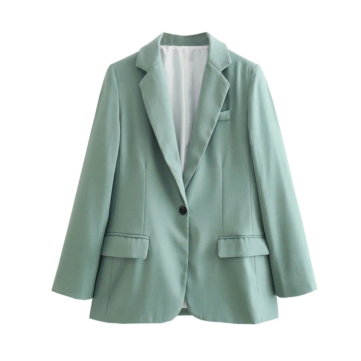 Damen nan taillierter Hahnentritt-Blazer mit Reverskragen, Eingrifftaschen und Ein-Knopf-Verschluss Echo Archiv