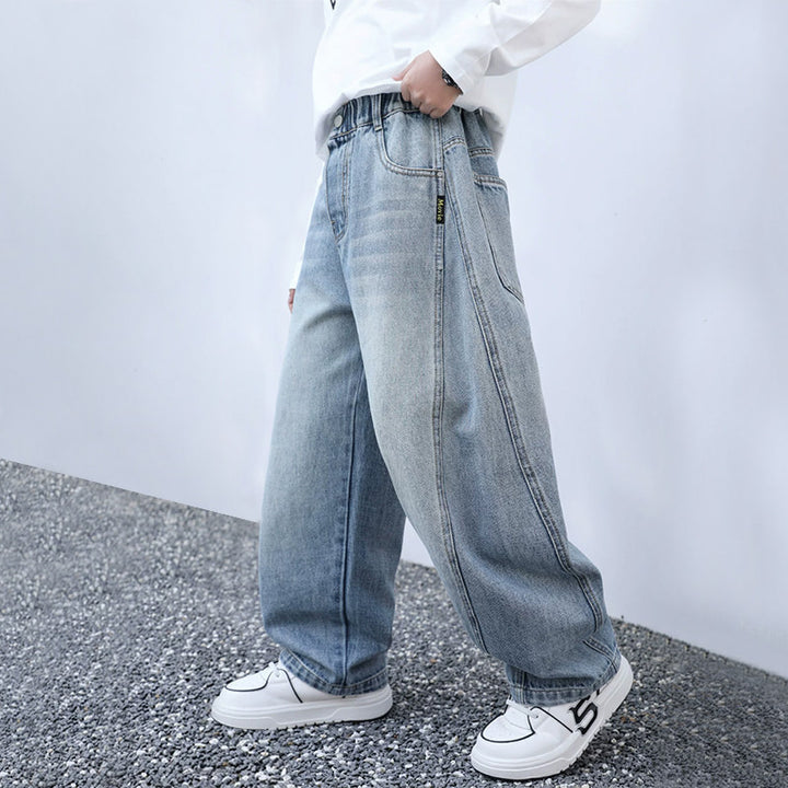 Jungen lässige Denim-Hose mit einzigartigem Smile-Print Echo Archiv